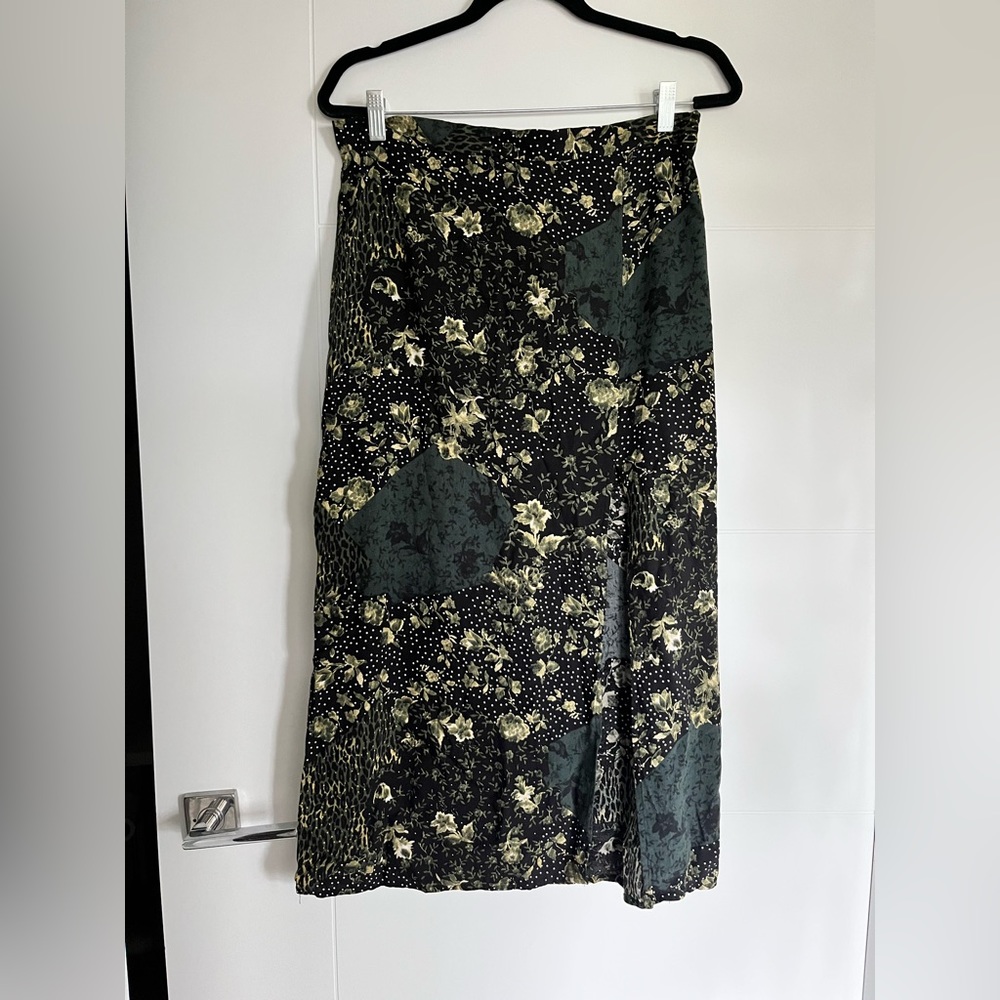ASOS Design Patterned Midi Skirt